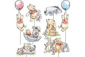 16 PCS Winnie the Pooh Decorations for Baby Shower Table Decorations