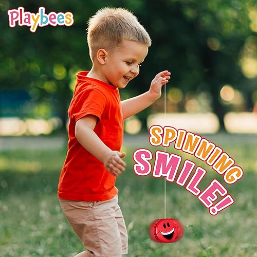 Miniatura 2 de Yo-Yos para niños con caras sonrientes  Paquete de 12  Yoyos de metal con emoticones de 2 pulgadas  Yoyo a granel para fiestas y Yo Yos para niños