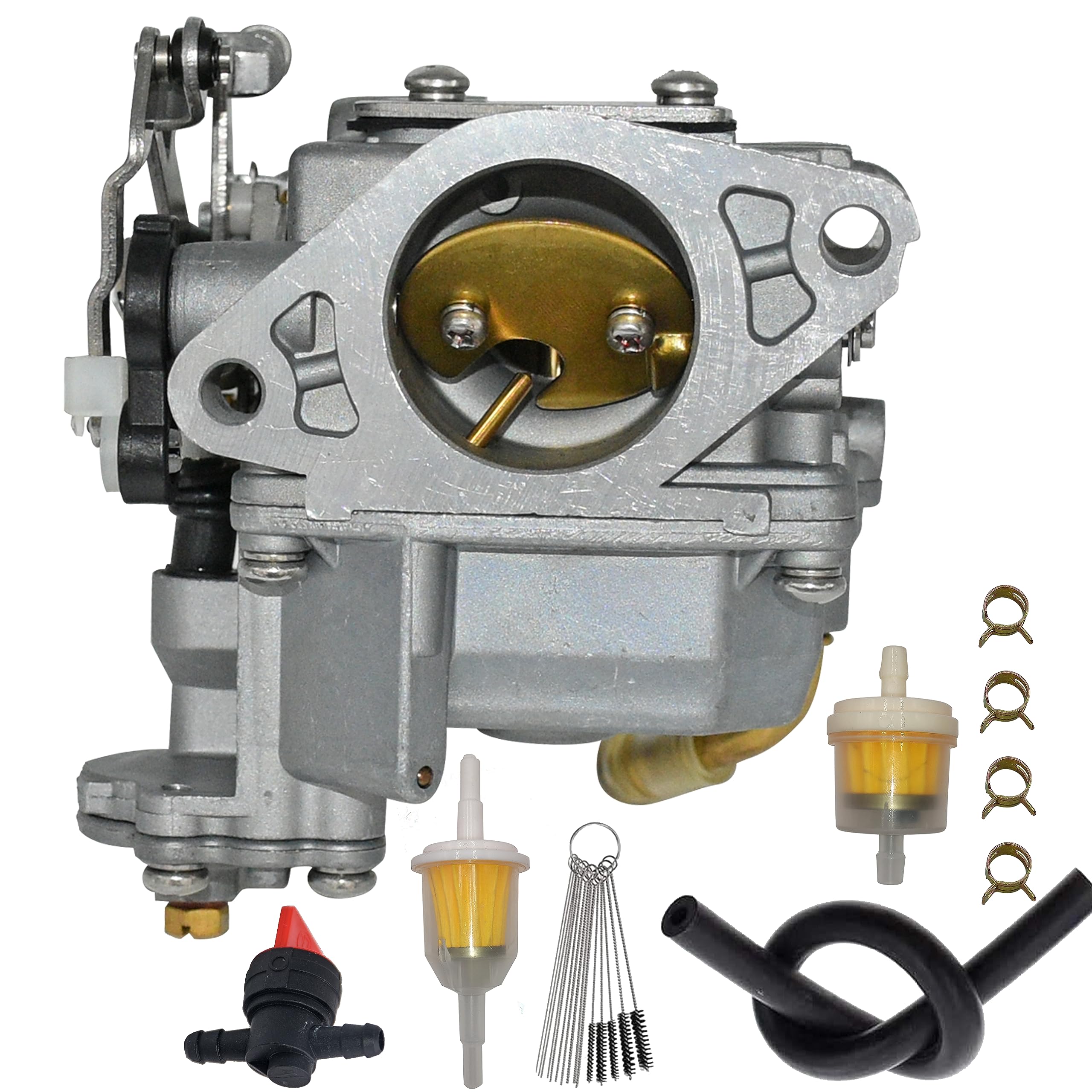 3303-895110T01 Carburetor Fit for 2006-2008 Mercury Mercruiser Quicksilver 8HP 9.9HP 4-Stroke Outboard Motor，Replace 303-895110T11 3303-8M0104462 1300-8M0167272
