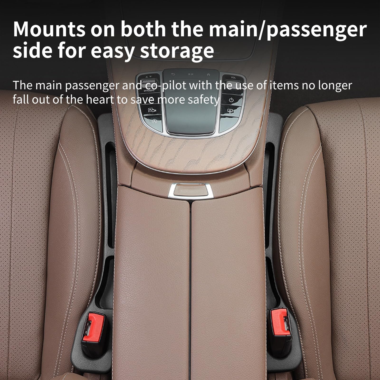 Tappi Per Fessure Sedile Auto - 2 Pezzi, Nero, In PVC, Per Evitare Caduta Oggetti, Universali - Foto 3