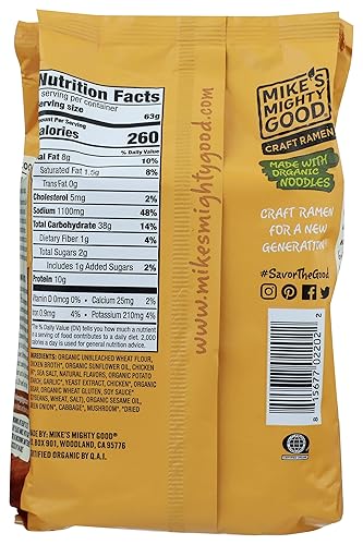 Miniatura 3 de MIKES MIGHTY GOOD Ramen orgánico de pollo frito con ajo frito 22 onzas