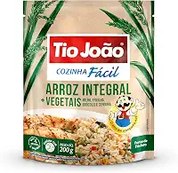Tio João Cozinha Fácil Arroz Integral + Vegetais - 200g