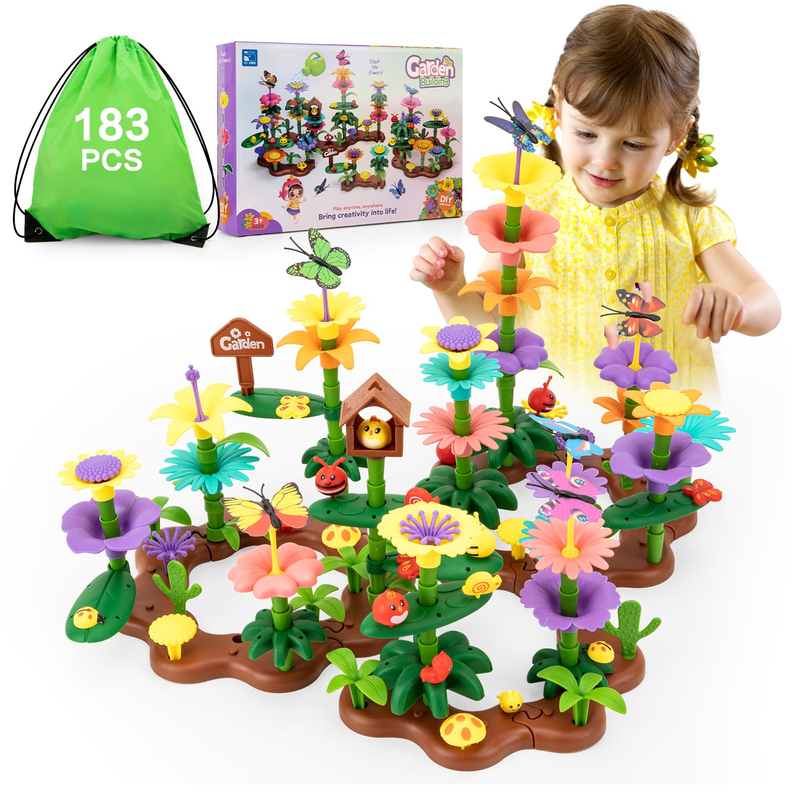 Amazon.com: Funsland Flower Garden Building Toys for Girls: 183