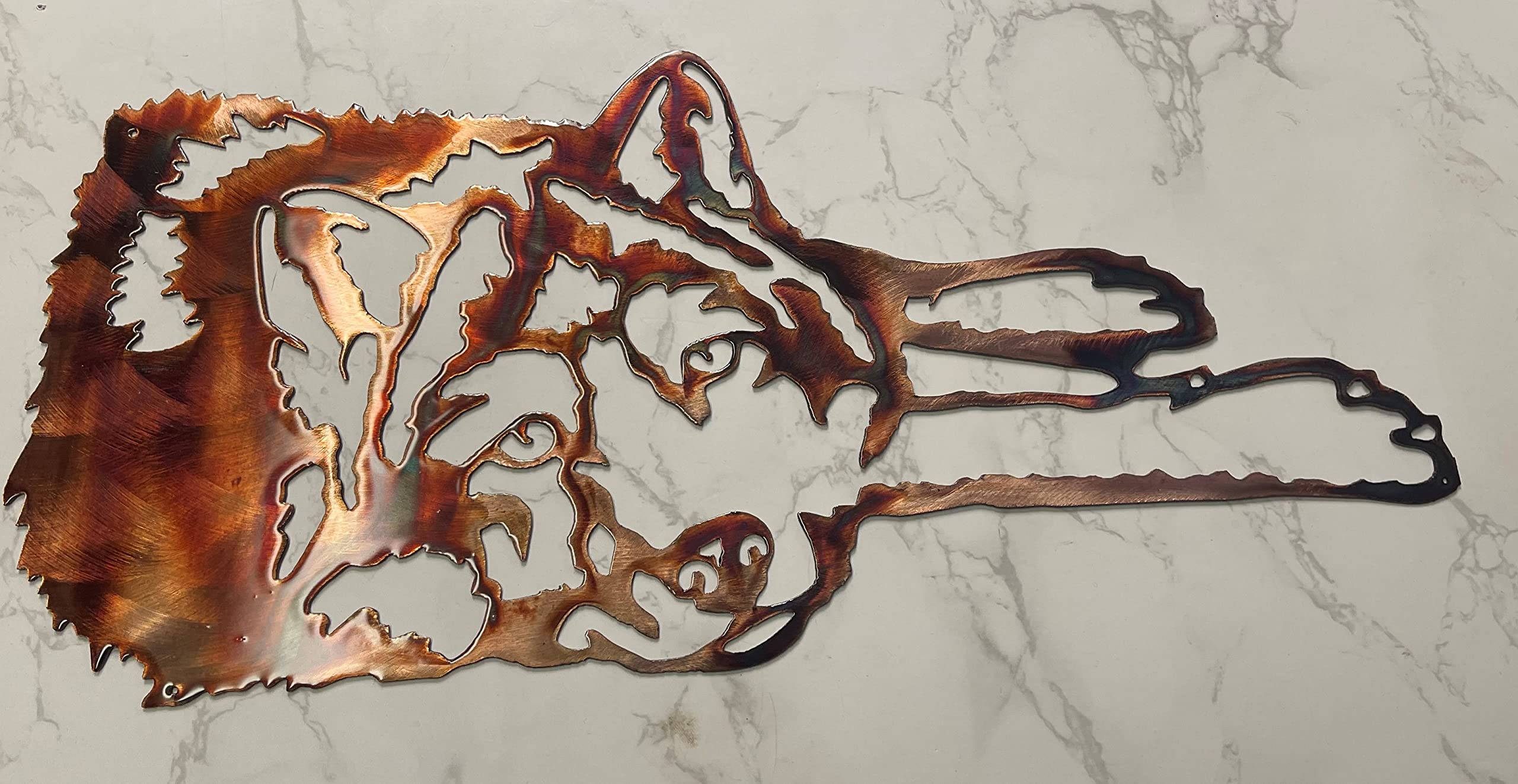 Lazy Wolf Metal Wall Art Accent