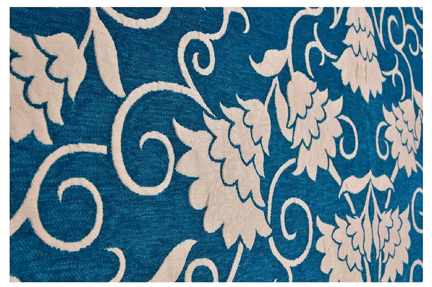 FRESH FROM LOOM Velvet Chenille Floral 500 TC Reversible Diwan Set Aqua (8pc Set) (Maroon) 4