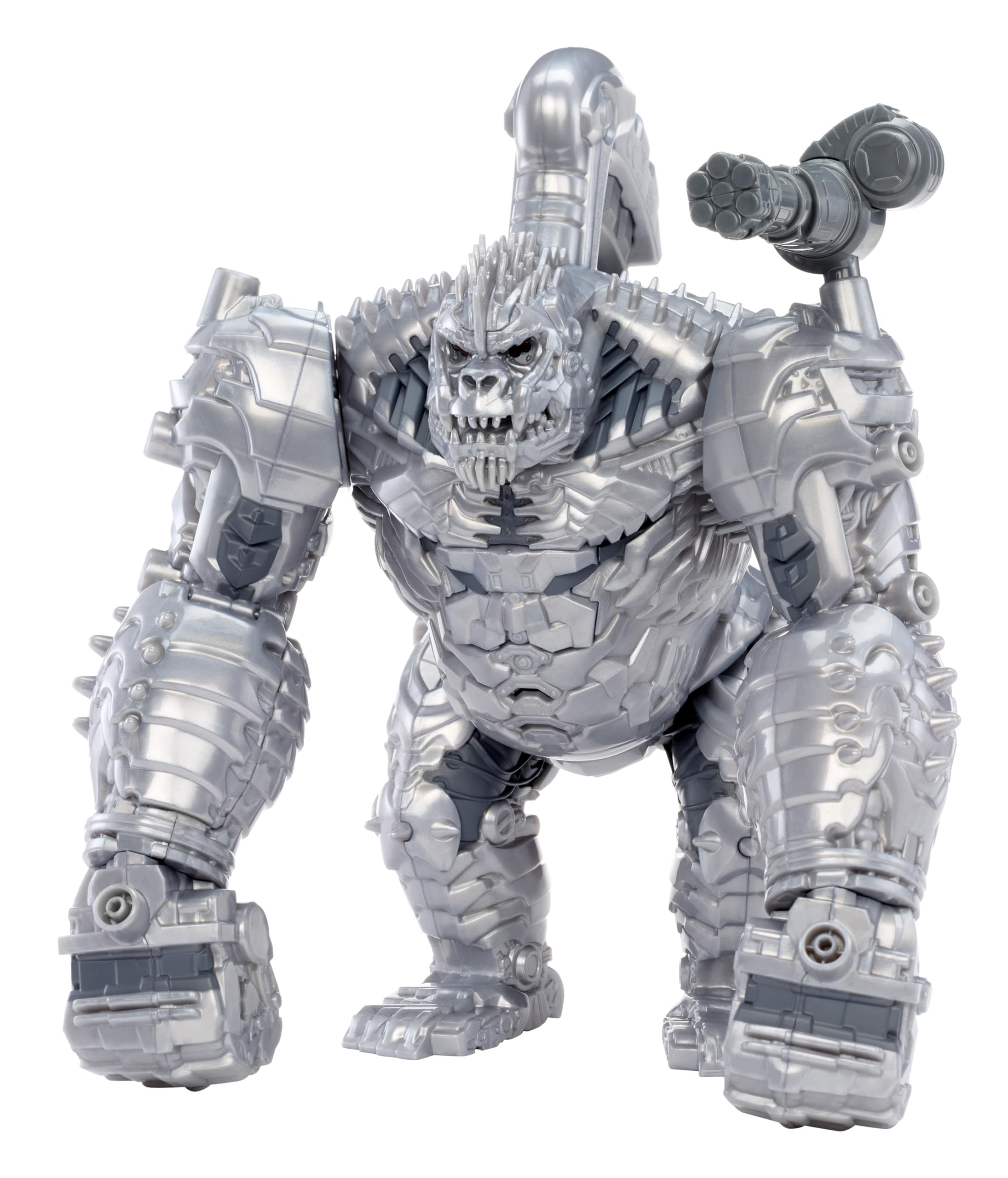 King Chrome Feature Villain Figure - Figura de acción de 30,5 cm del Villano King Chrome de Armorsaurs con Luces, Sonidos, función de puñetazo y Accesorios de Lanzamiento, para +6 años