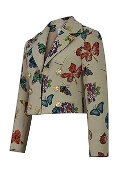 ジャケット・アウター botanical jacquard back ribbon jacket CHIC STAR Womens Jacquard Brocade Jacket XS at Amazon