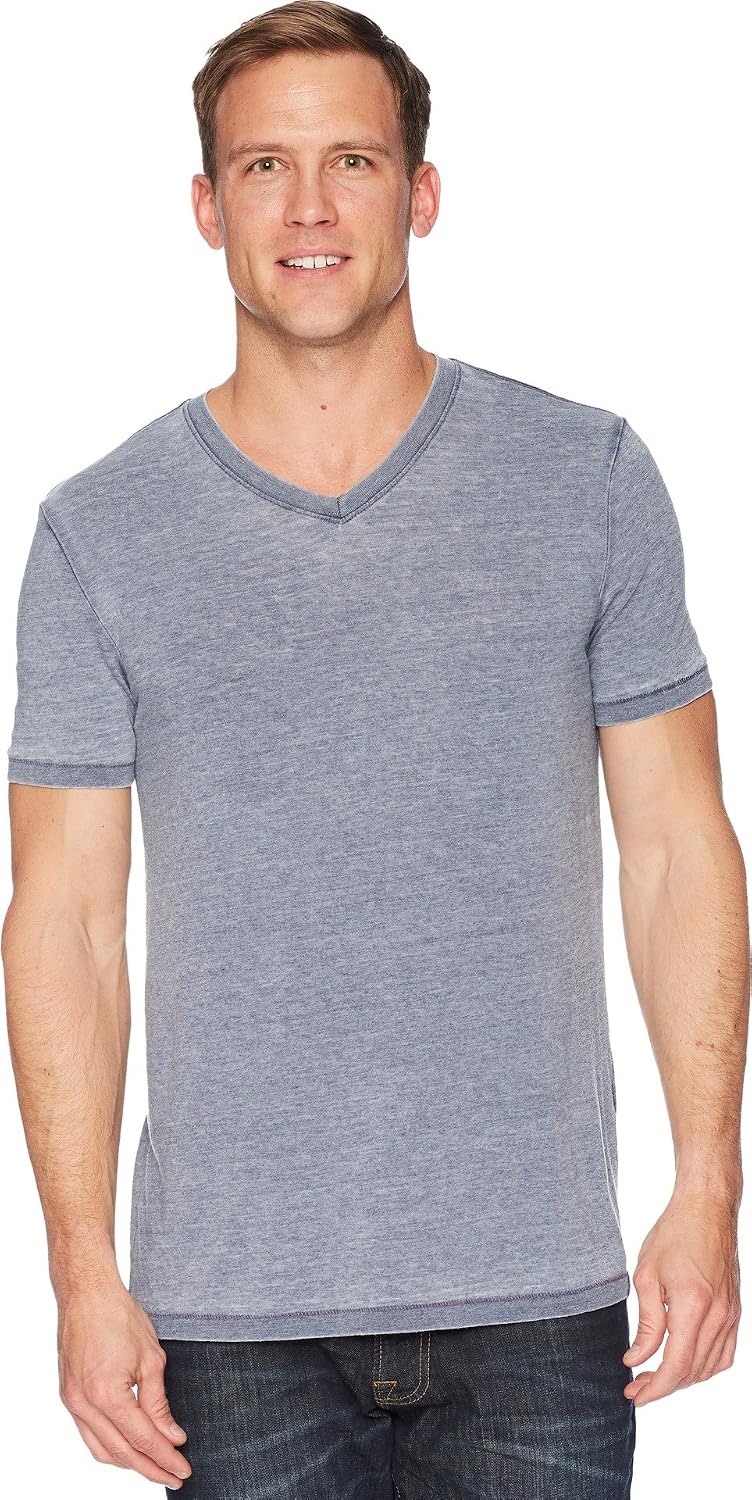 Lucky Brand Men's Venice Burnout V Neck Tee