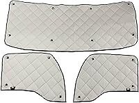 Vista 5 de Se adapta a Kenworth T680 - Cubiertas aislantes opacas para ventanas en gris (WCG-1424)