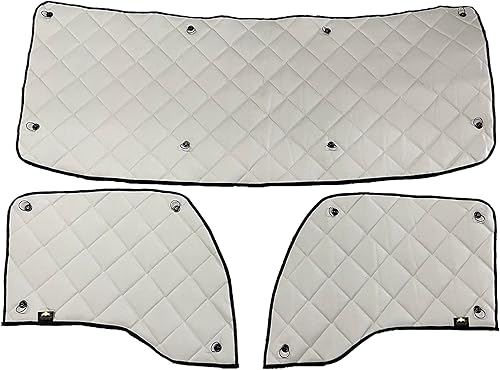 Se adapta a Kenworth T680T880W990 - Cubiertas opacas aisladas para ventanas en gris (WCG-1424) (gris)