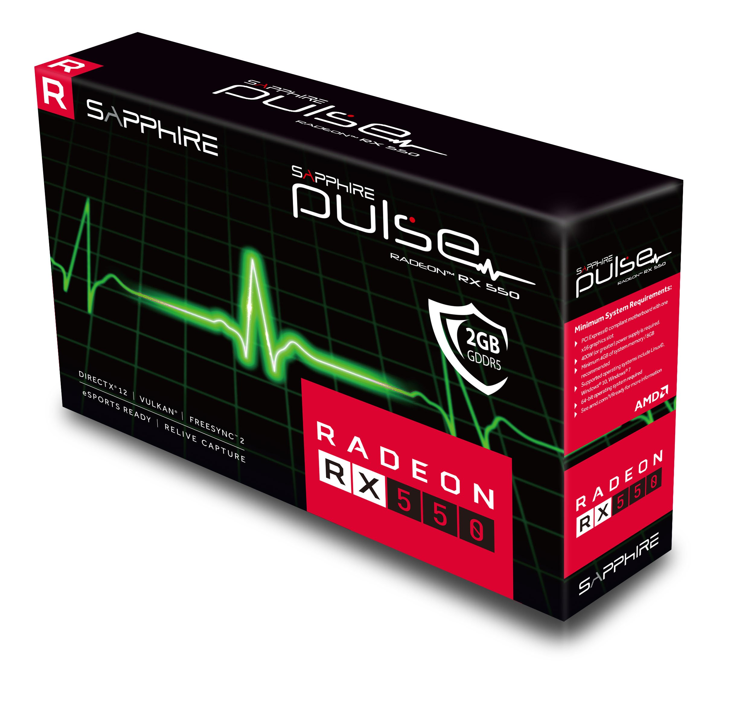 Amazon | Sapphire 11268-03-20G Radeon PULSE RX 550 2GB GDDR5 HDMI