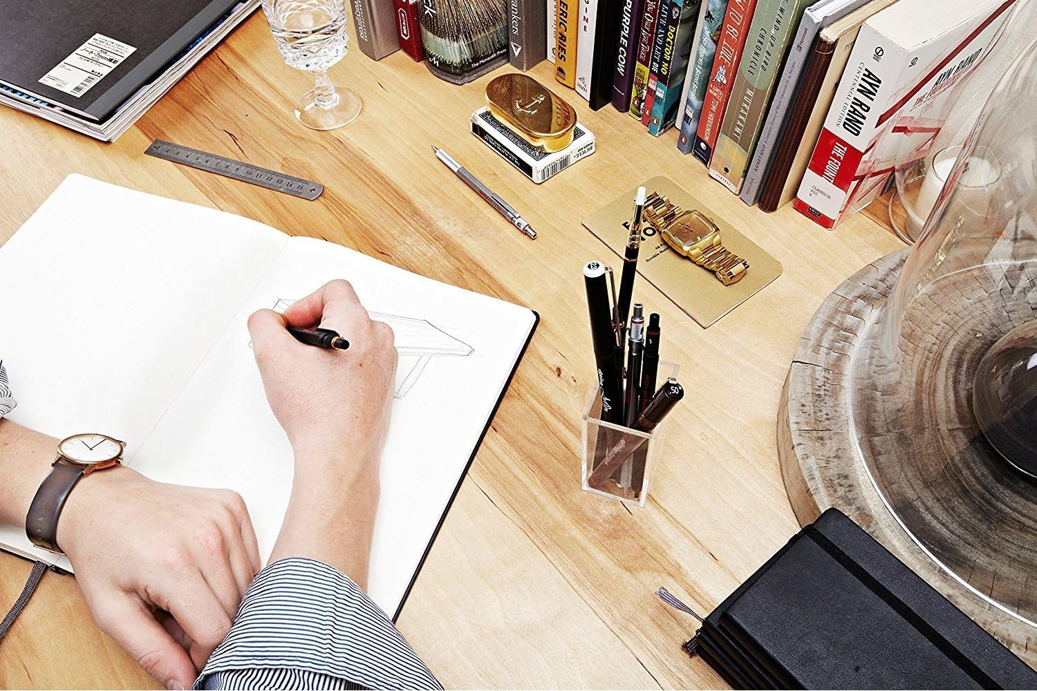 rOtring 800+ matita meccanica e stilo touchscreen | Twist-to-Retact HB 0,7 mm Propelling Pencil | 2 x 12 HB 0,7 m mine | Gomma B20