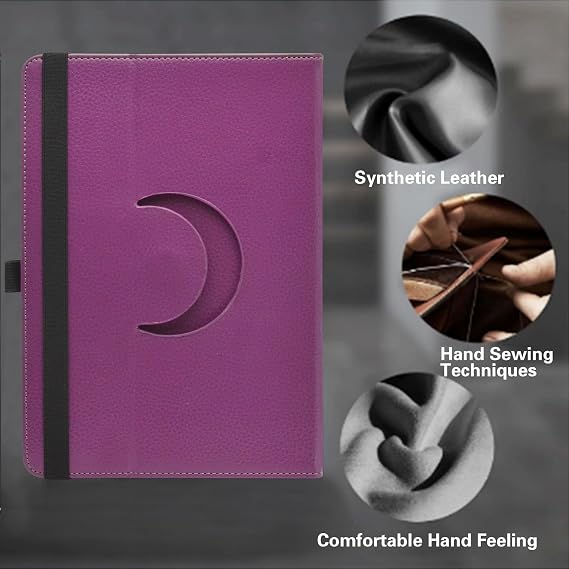 360°Rotating Cover Case for TCL TAB 8 NXTPAPER 5G/Samsung Galaxy Tab A11 SM-X133/TCL TAB Lite 9132S/TCL TAB 8 Gen 2/RebotAi A9/Lenovo Tab One 8.7 Inch Tablet,Purple