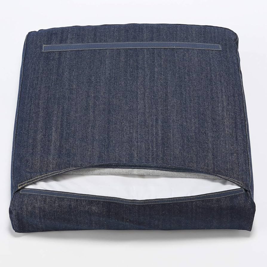 無印　リビングでもダイニングでもつかえるシリーズ 綿デニムカバーセット リビングでもダイニングでもつかえる 綿デニムカバー | 無印良品