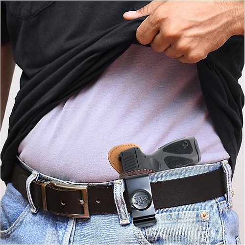 Miniatura 2 de PH - Funda de cuero genuino para pistola Taurus G2CG3C, funda táctica de cuero Iwb, funda de piel oculta de cuero, cómoda transporte de apéndice