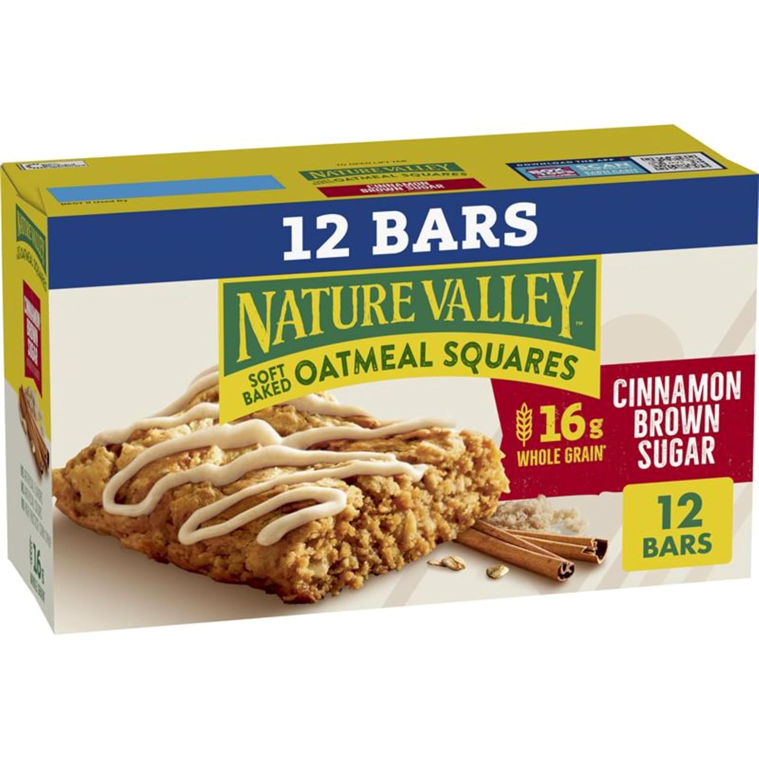 Nature Valley Soft Baked Oatmeal Squares, Cinnamon Brown Sugar, 12 Bars, 14.88 oz