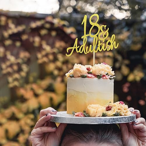 Vista 28 de Decoración para tartas de 18 y adultos, 18 y palillos para pastel de 18 años, decoración de pastel de cumpleaños de dieciocho años, suministros