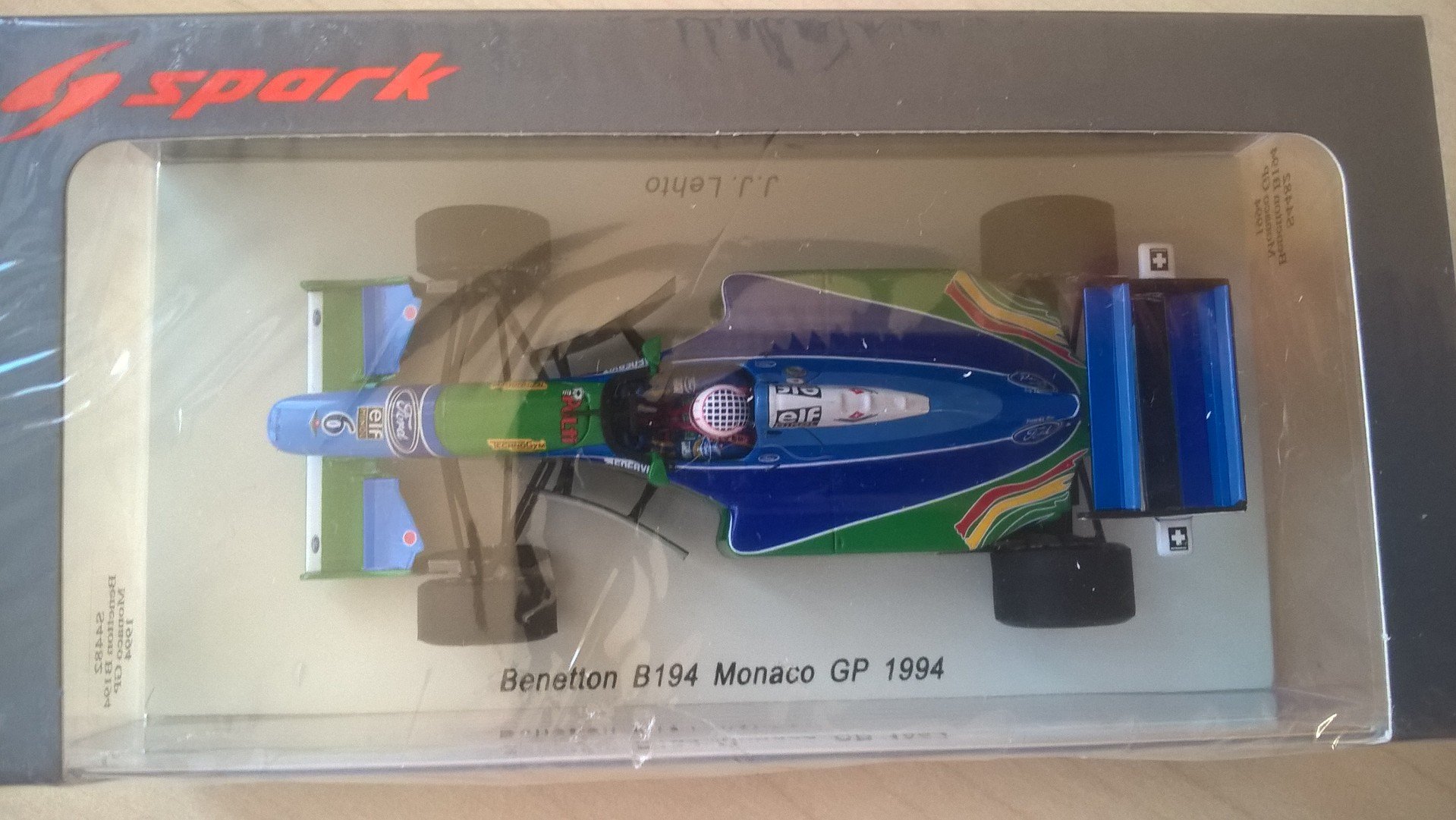 ミニカー 1/43 Spark Benetton B194 Monaco GP 1994 ミニカー 1/43 ミニチャンプス MINICHAMPS (400940005) ベネトン