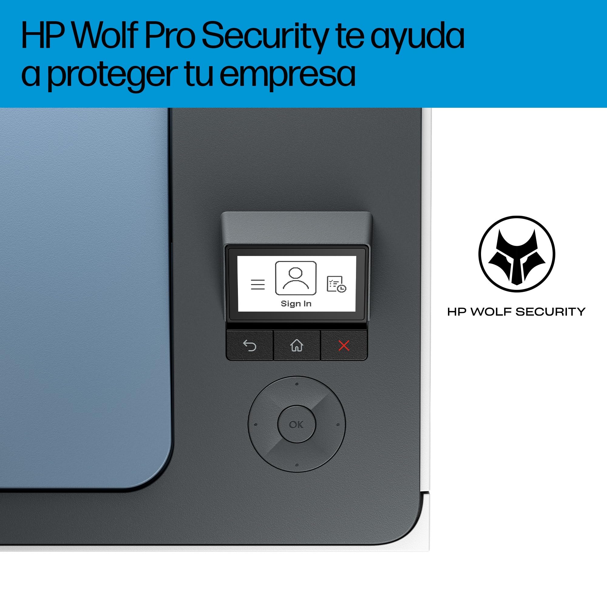 HP Color LaserJet Pro 3202dw 499R0F, Impresora Laser A4 a Doble Cara automática (25 ppm, Wi-Fi de Banda Dual, Wi-Fi Direct, USB 2.0, Procesador 1,2 GHz, Memoria 256MB, Smart App) Blanca y Azul