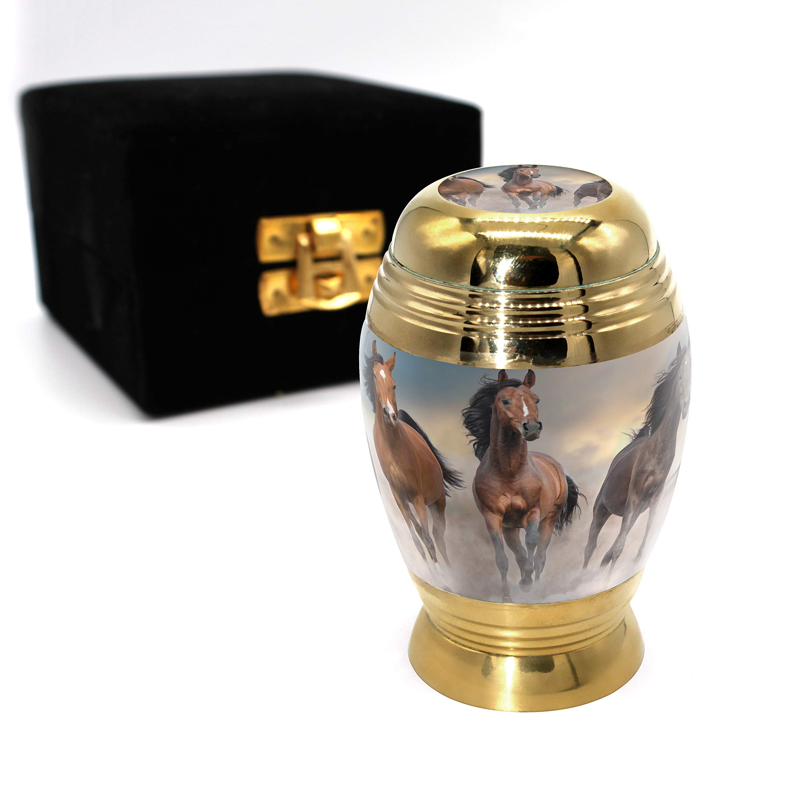 Commemorative Cremation Urns Wild Horses Crematorium Urn, Cremation Urns For Adult Ashes, Urns For Ashes, Cremation Urns For Human Ashes Adult