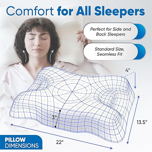 Miniatura 4 de Almohada de belleza facial impecable, almohada cervical para el cuello de espuma viscoelástica antienvejecimiento y antiarrugas, almohada cervical