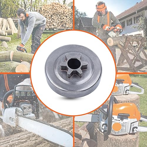 Miniatura 5 de Tambor de piñón de accionamiento de embrague 3/8"-6T para Husqvarna 36 41 136 137 141 142 motosierra 530047061, 530 04 70 61