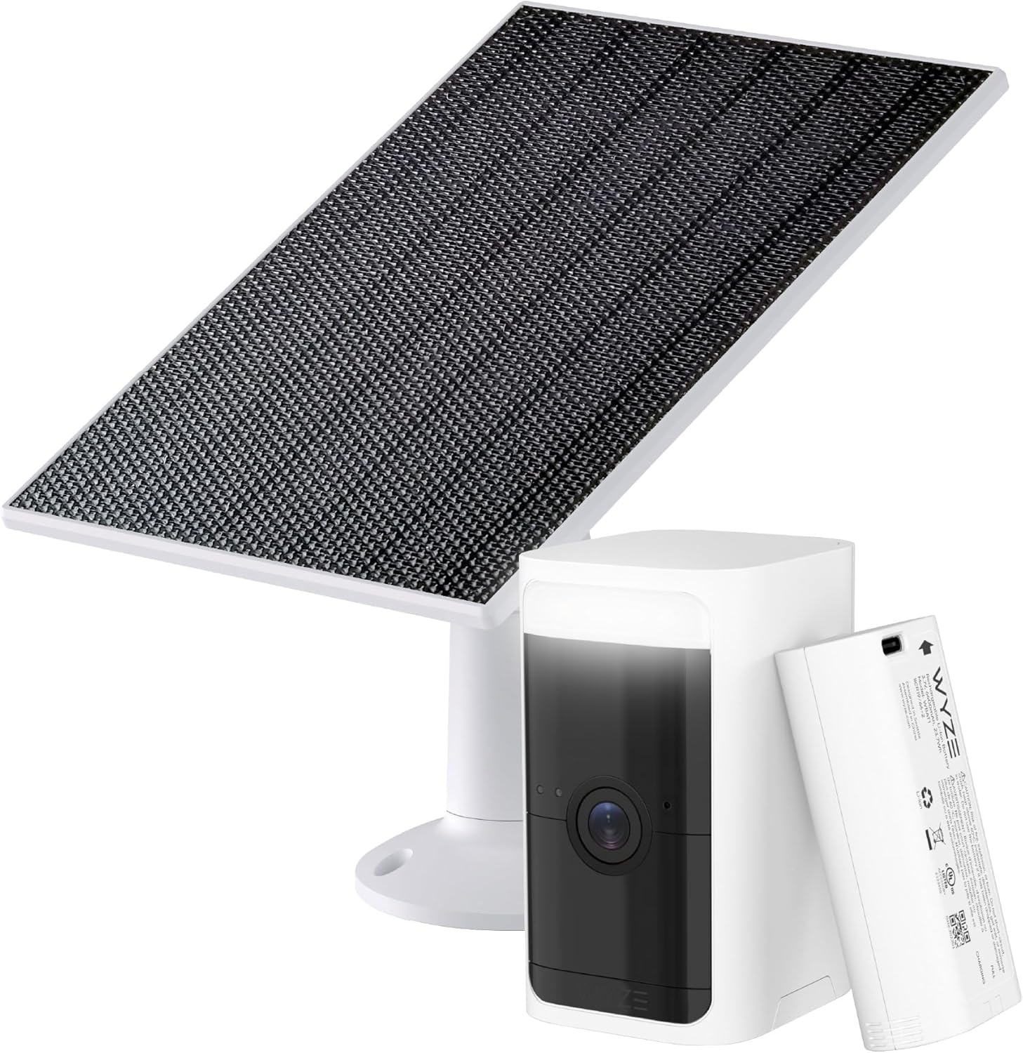 WYZE Wireless Outdoor/Indoor Battery Security Camera, 2.5K HDR Color Night Vision, Motion Detection, Spotlight&Siren, 2-Way Audio, Alexa&Google Assistant Compatible Solar Panel for Solar Charging