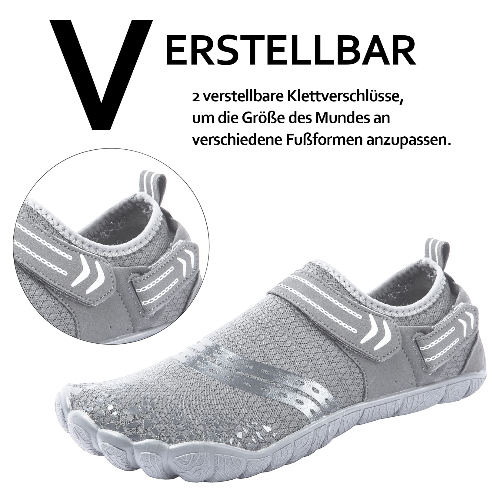Josaywin Scarpe da Immersione Scarpe da Acqua Uomo Scarpe Estive da Passeggio Asciugatura Rapida Traspirante Antiscivolo Rete Scarpe da Trekking per Bagno Spiaggia Mare 40-50 EU