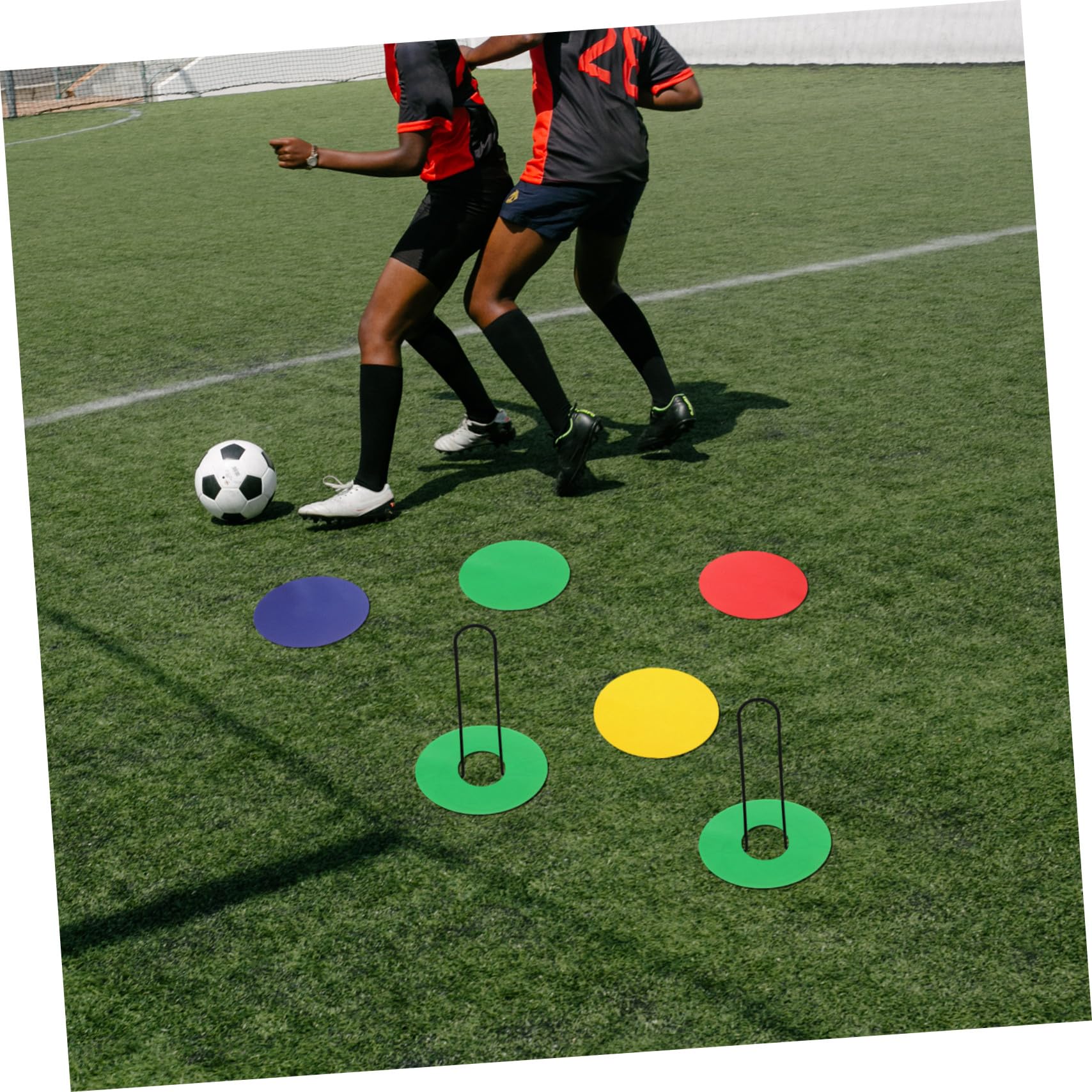 Kisangel Support de Rangement pour Plots de Football Métal Porte-disques Marqueurs Léger Portable