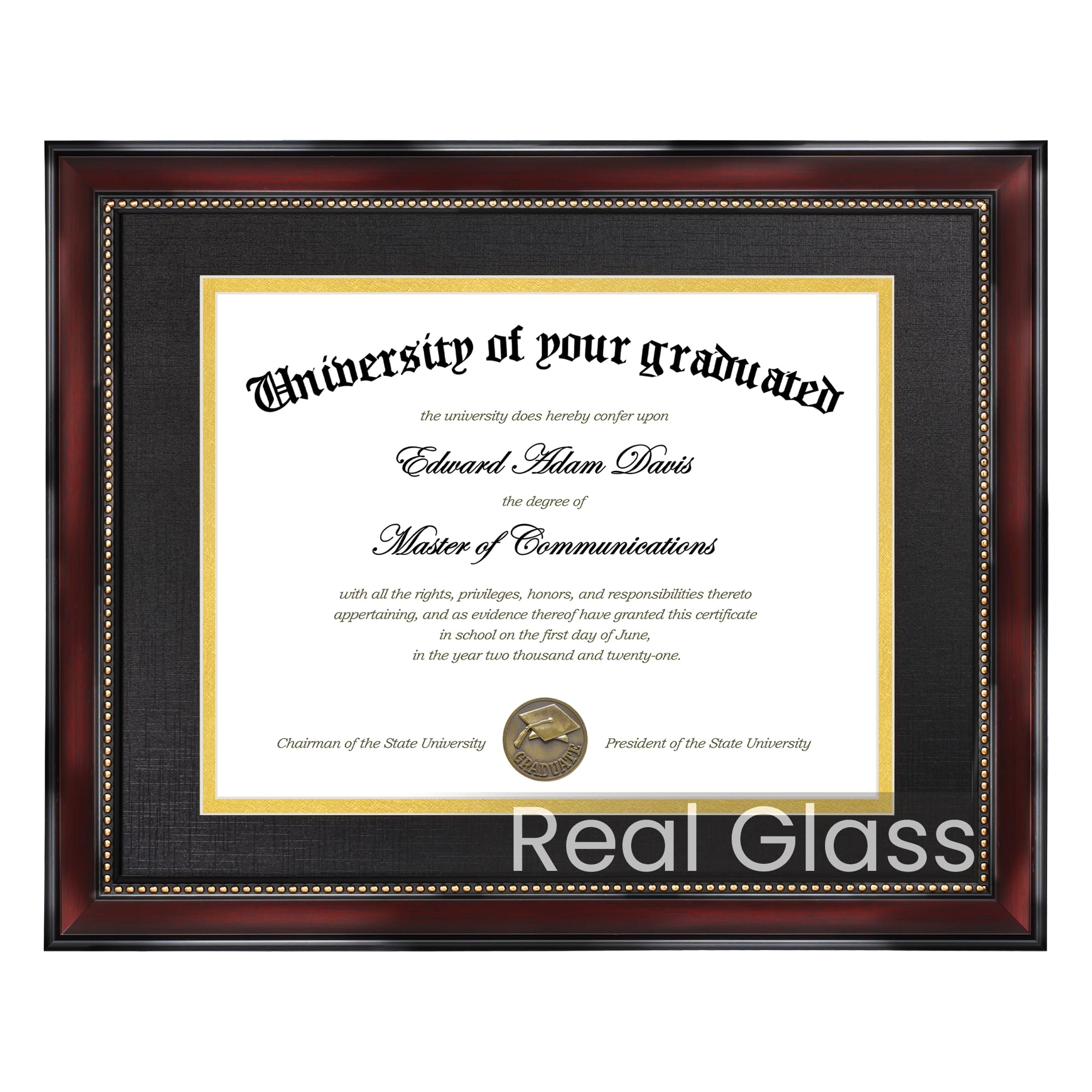 upsimples Mahogany Diploma Frame
