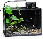 NICREW Nano Nature Aquarium Kit, 2.5 Gallon, Basic Version, Ultra-Clear Rimless Desktop Fish Tank with Filter, Light and Starter Guide