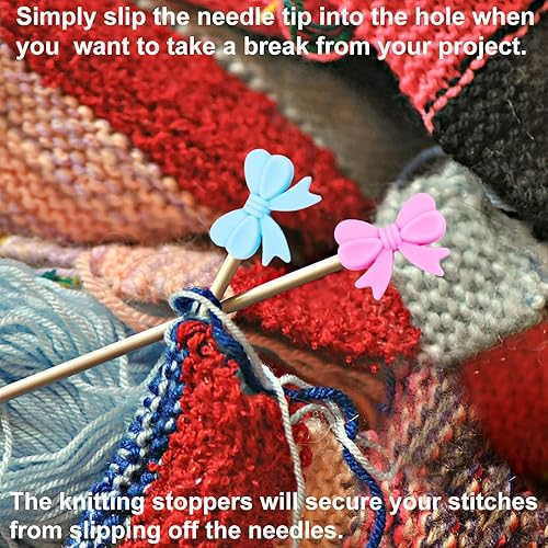 Miniatura 6 de 20 tapones para agujas de tejer con lazo, protectores de punta de aguja de tejer, protectores de punta de aguja de tejer, tapas de aguja de tejer,
