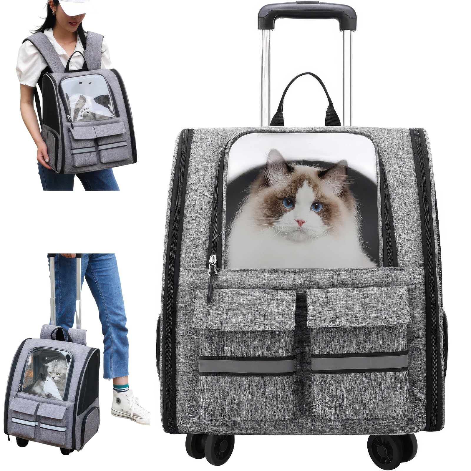Amazon.co.jp: ペットキャリーカート 3WAY 耐荷重15kg以内 犬 猫 小型