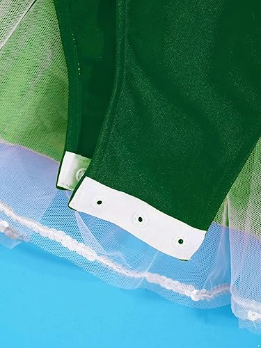 Miniatura 3 de Disfraz de Papá Noel de Navidad para niños y niñas, leotardo de patinaje sobre hielo, vestido de tutú de baile brillante