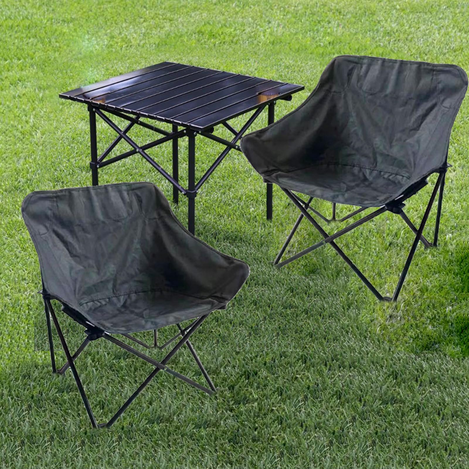 Chaises de camping et table en carbone pliante pour jardin