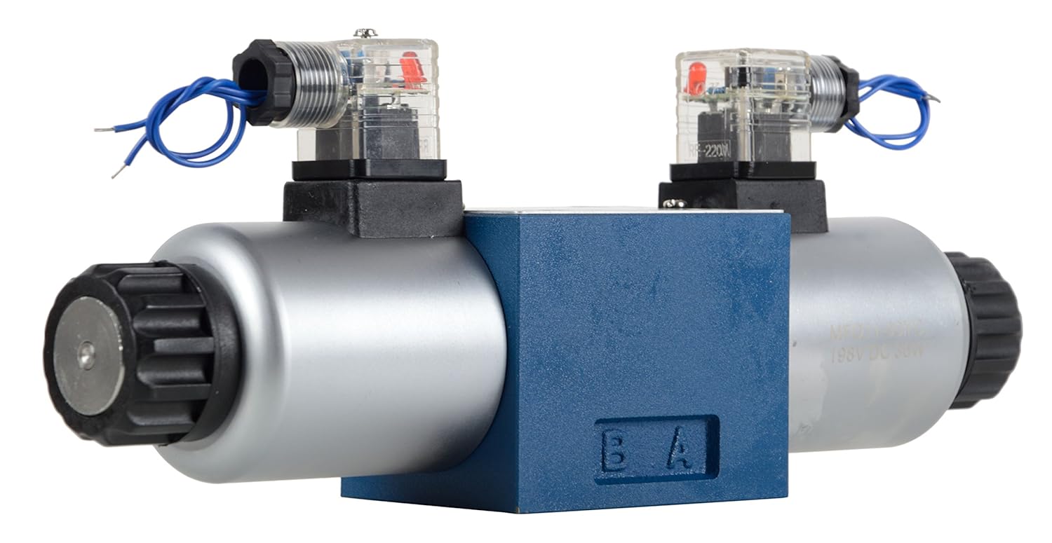 Jacktech SG Iron Solenoid Operated Directional Control Valve, 12.5 cm x 8 cm x 31.5 cm, Blue