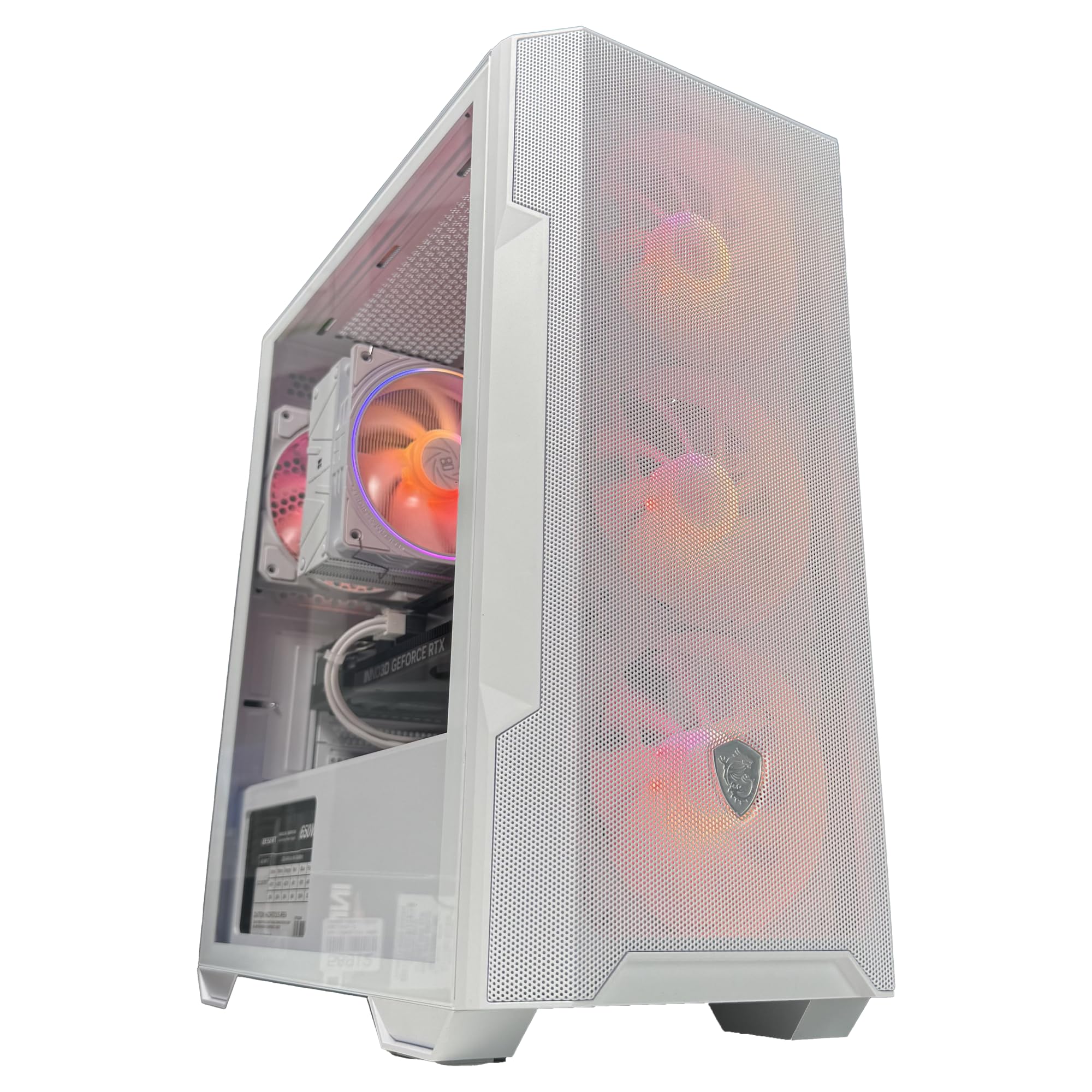 Golook PC Gaming Tokyo 3.2 Bianco - Ryzen 5 5600X / 16GB RAM / 1TB NVME M.2 / RTX 5060 8GB / B550M / 2 Ventole Raffreddamento - Computer Fisso