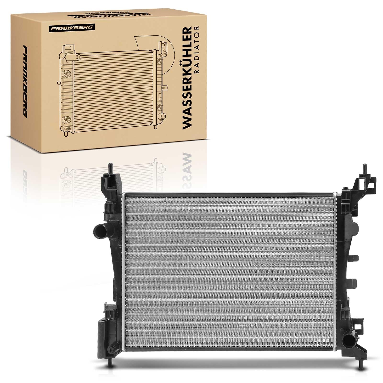 Frankberg Radiatore di Raffreddamento ad Acqua Benzina Compatibile con Punto Evo 199 1.2L Grande Punto 199 1.4L Grande Punto 199 1.2L Qubo 225 1.4L Punto 199 1.4L Replace# 61917