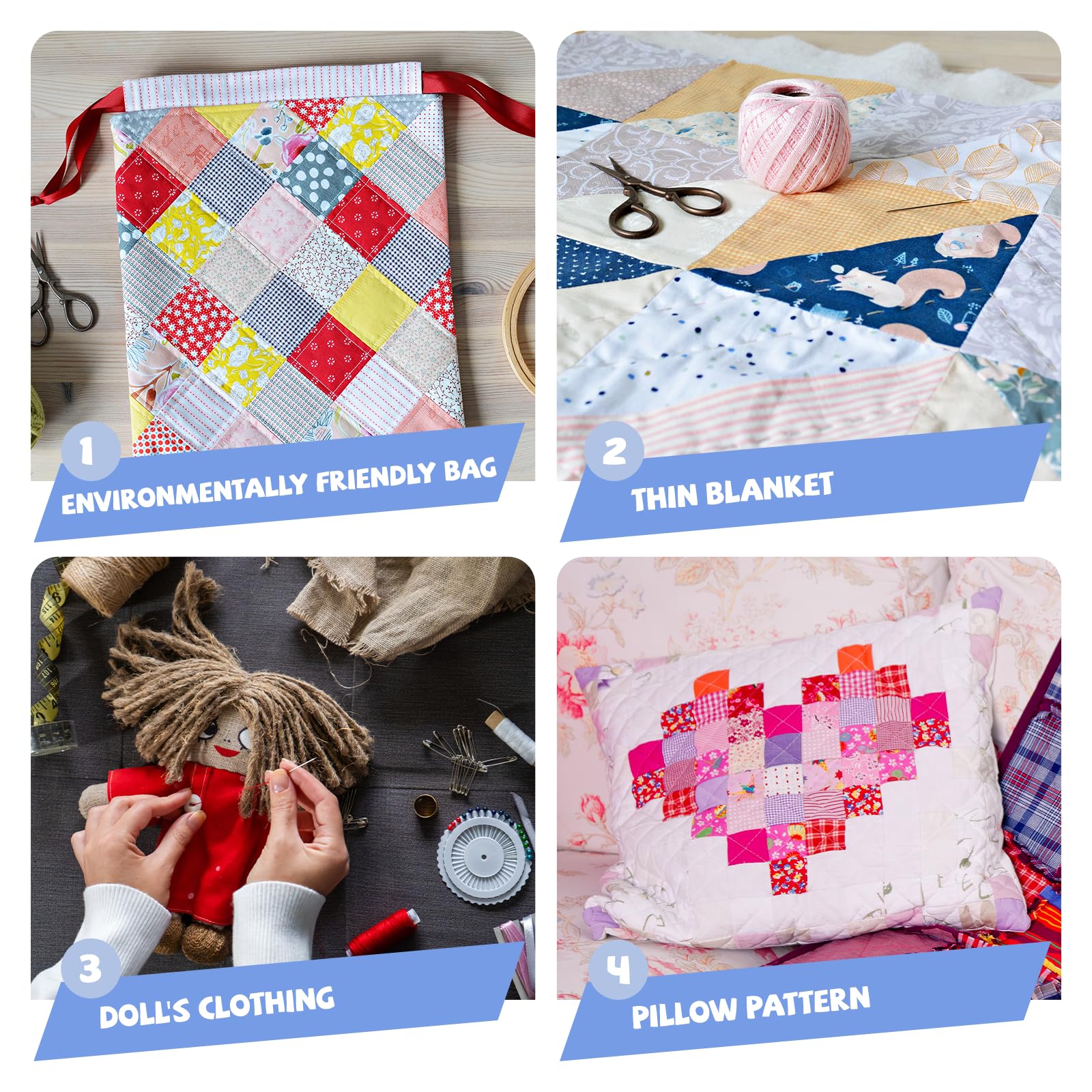 100Pcs 10x10cm Cotton Fabric Squares for Sewing Quilting, Patchwork - No Duplicate Samples, DIY Crafts & Textile Painting Material - Image 4