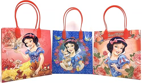 Miniatura 1 de Disney - Bolsas de regalo de fiesta blancas como la nieve, 6.25 pulgadas, bolsas pequeñas reutilizables para regalos, juego de 12, diseño de