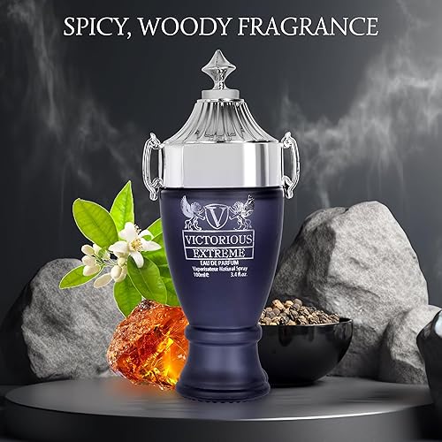 Miniatura 2 de Victorious Extreme - Eau de Parfum para hombre, formulado con los mejores ingredientes principales, fragancia afrutada y salada, pimienta negra y