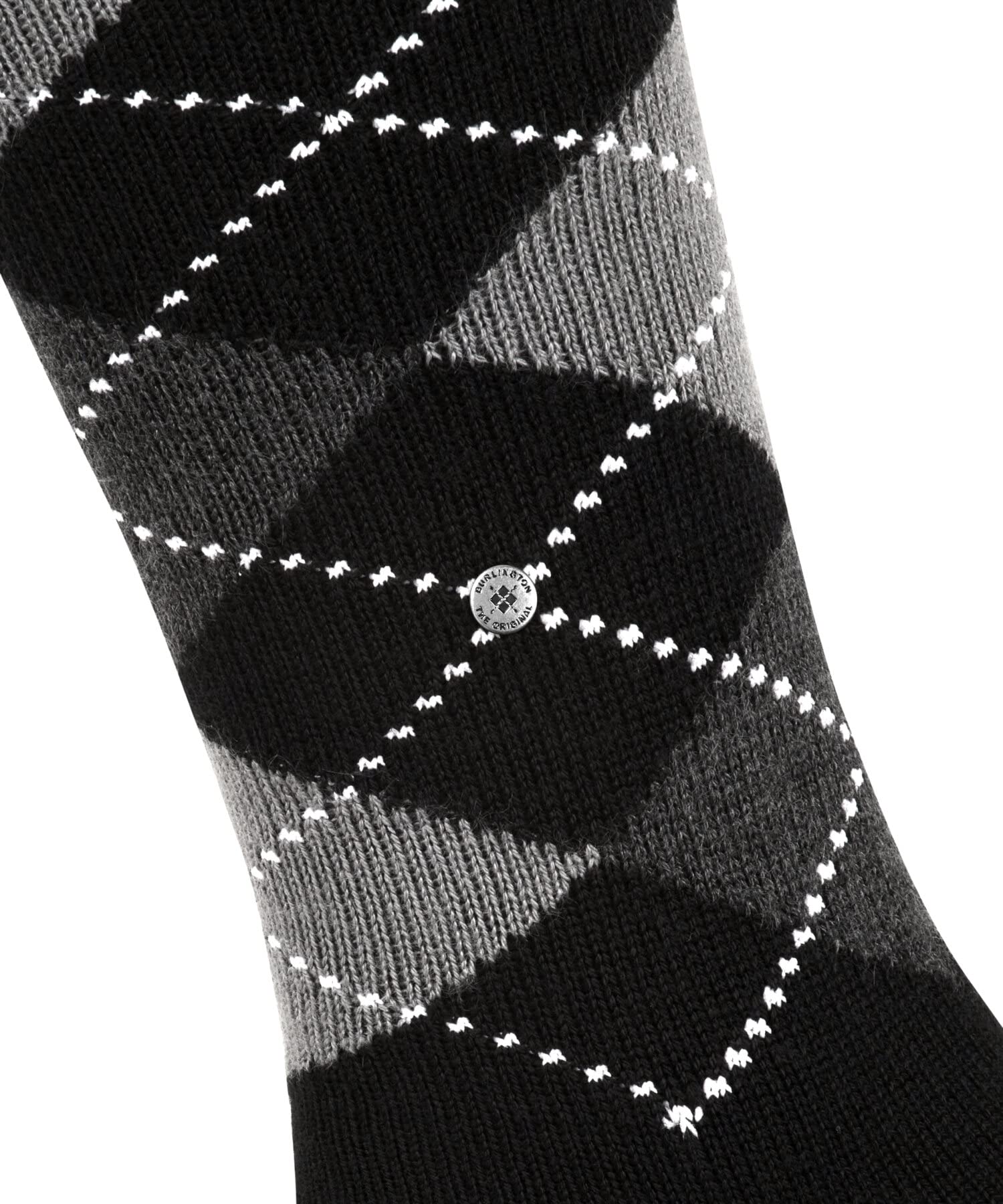 Burlington Mężczyźni Podkolanówki Preston M Kh ciepły miękki długie z wzorem 1 Para, Beżowy Pearl 3880, 40-46