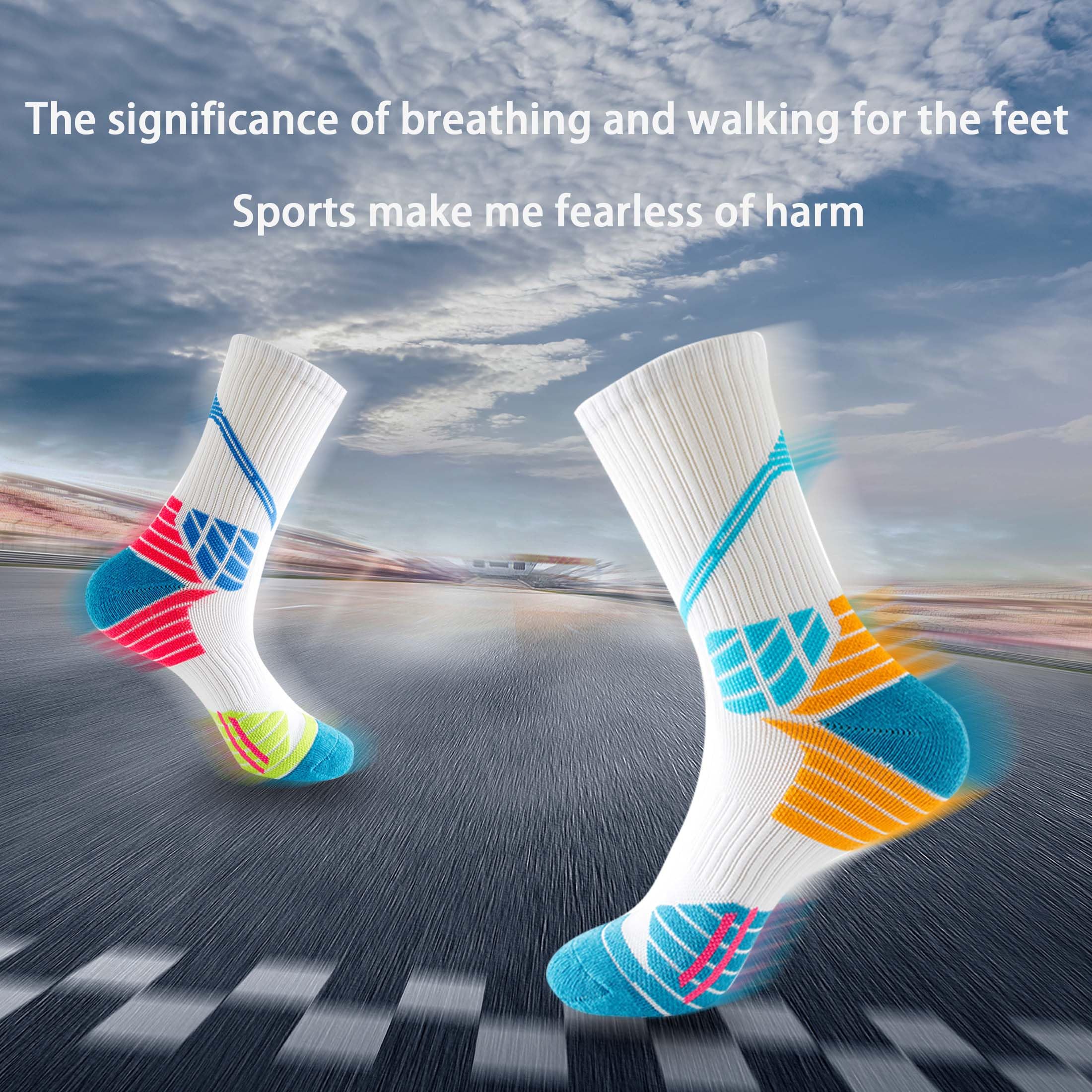 Calcetines deportivos de baloncesto que absorben la humedad, calcetines tobilleros para hombre y mujer, 1/5/6 pares, Mandarina blanca, 3.5-11.5