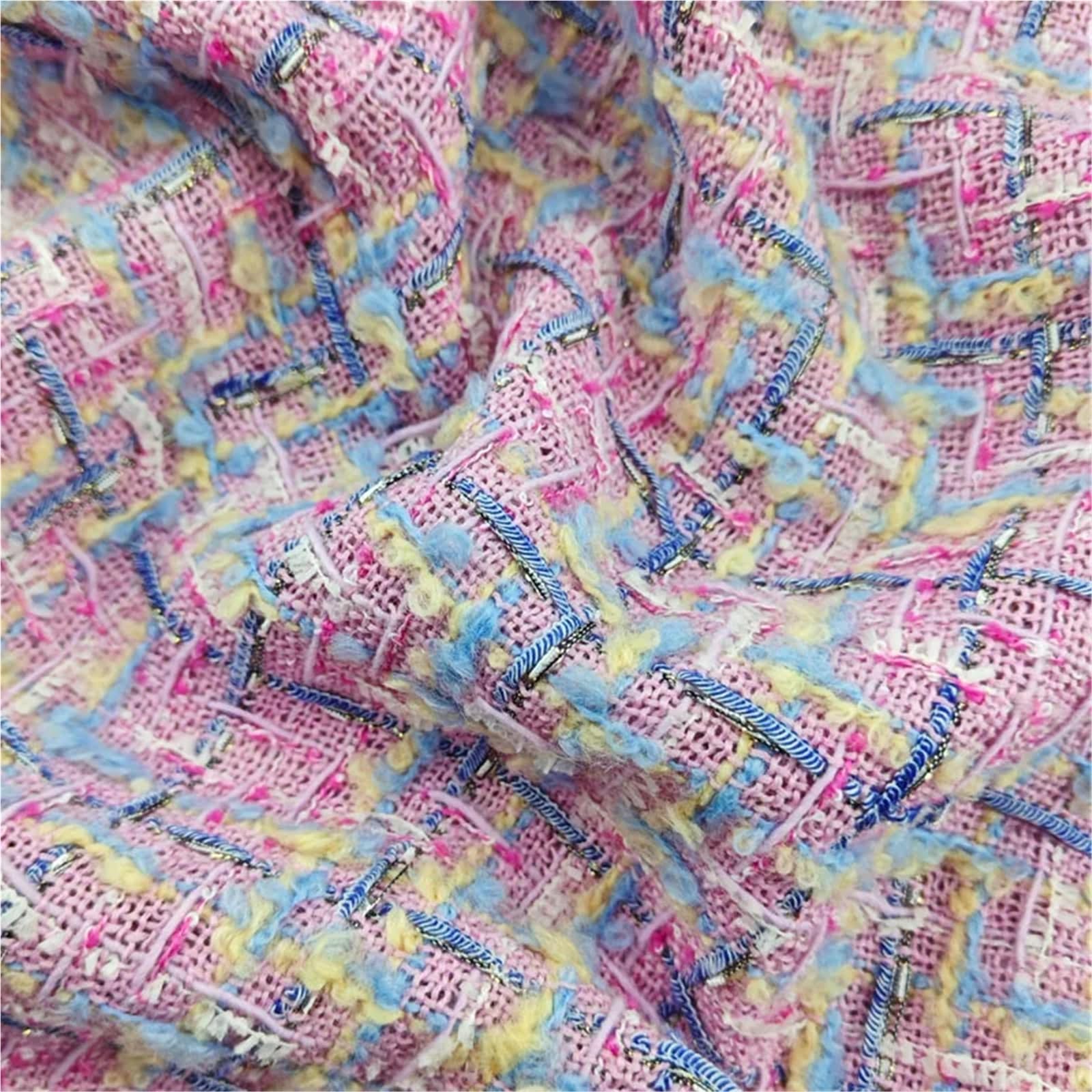 Tradycyjna tkanina tweedowa, Tweed Sewing Fabric Purple 145x100cm 30% Wool 70% Polyester
