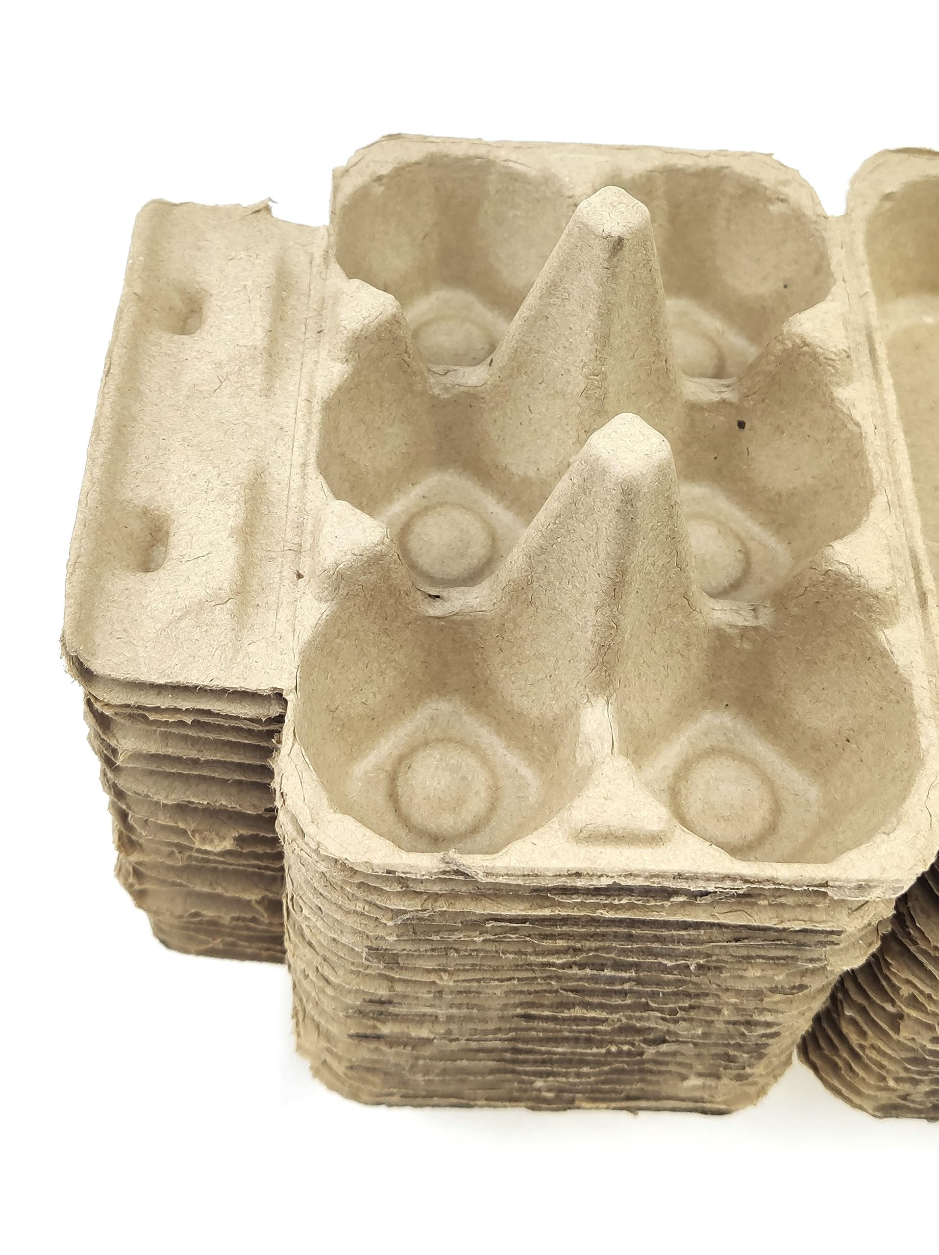 Azatemgo 40 packs de cartons pour œufs, cartons pour œufs en fibre de cellulose, 6 bacs pour œufs, cartons pour œufs réutilisables solides, conteneurs pour œufs