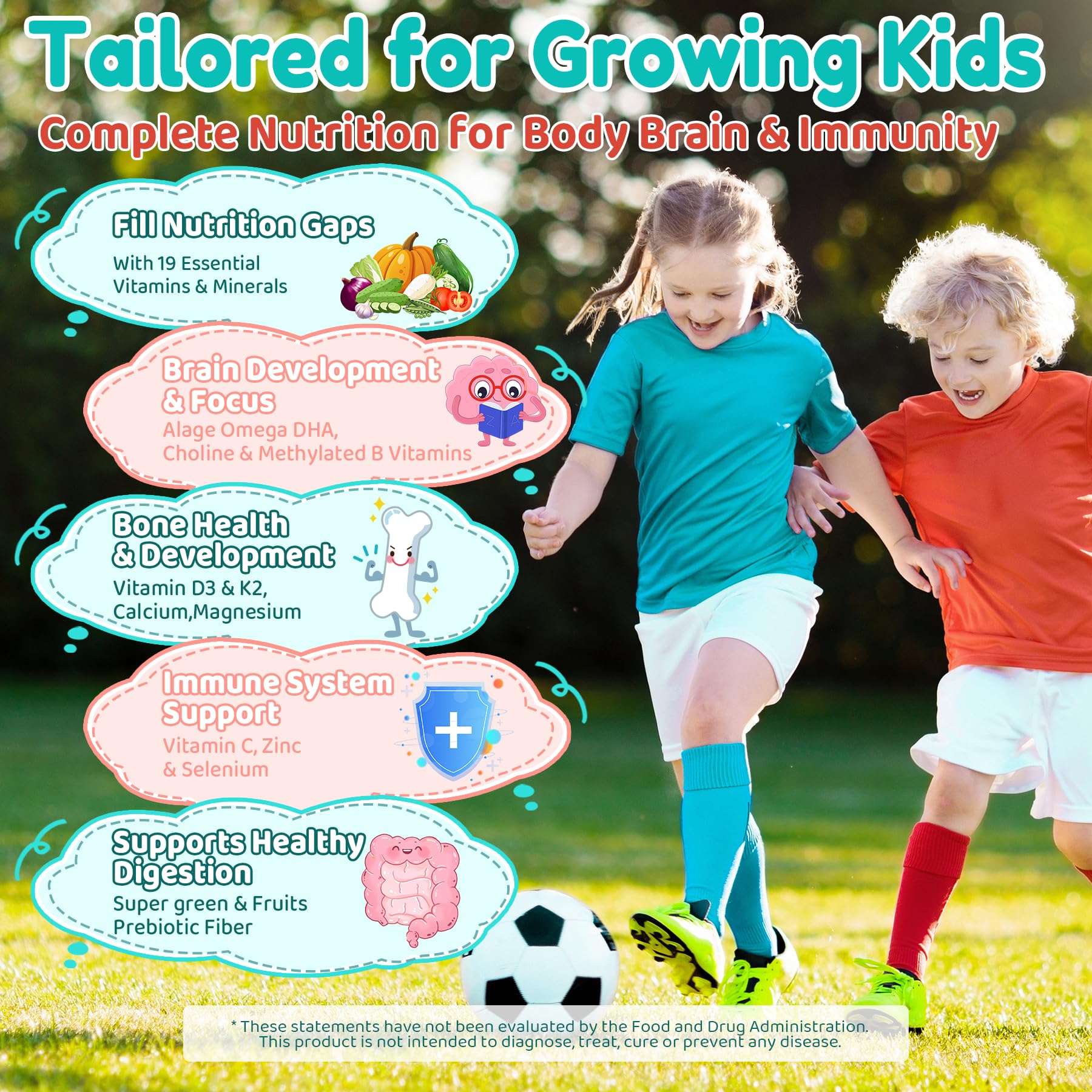 Kids Methylated Multivitamin Gummies, Kids 4+ Vitamins with Omega 3 & Fiber — Amazon image 4