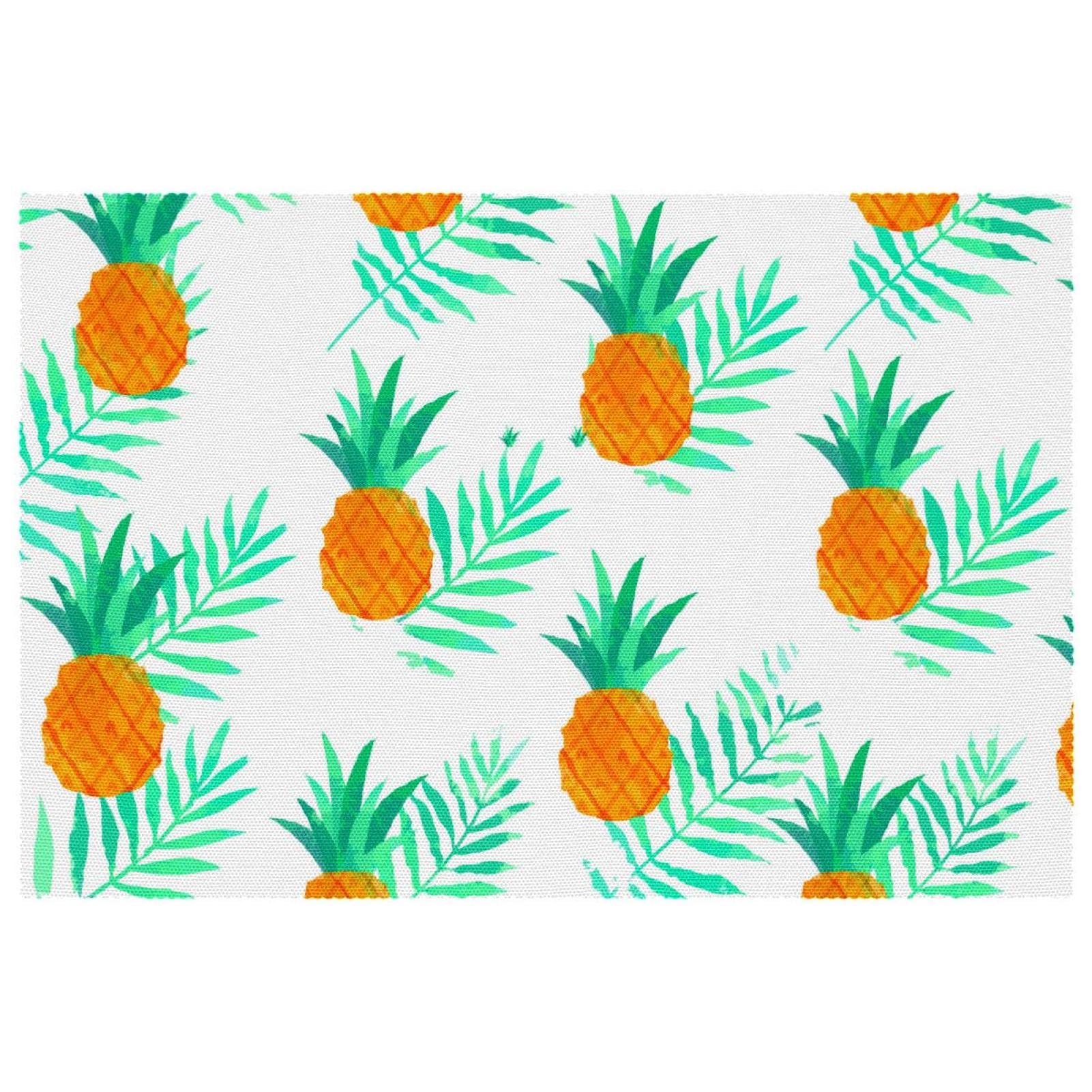 Set de table ananas blanc pour décoration de table estivale de jardin