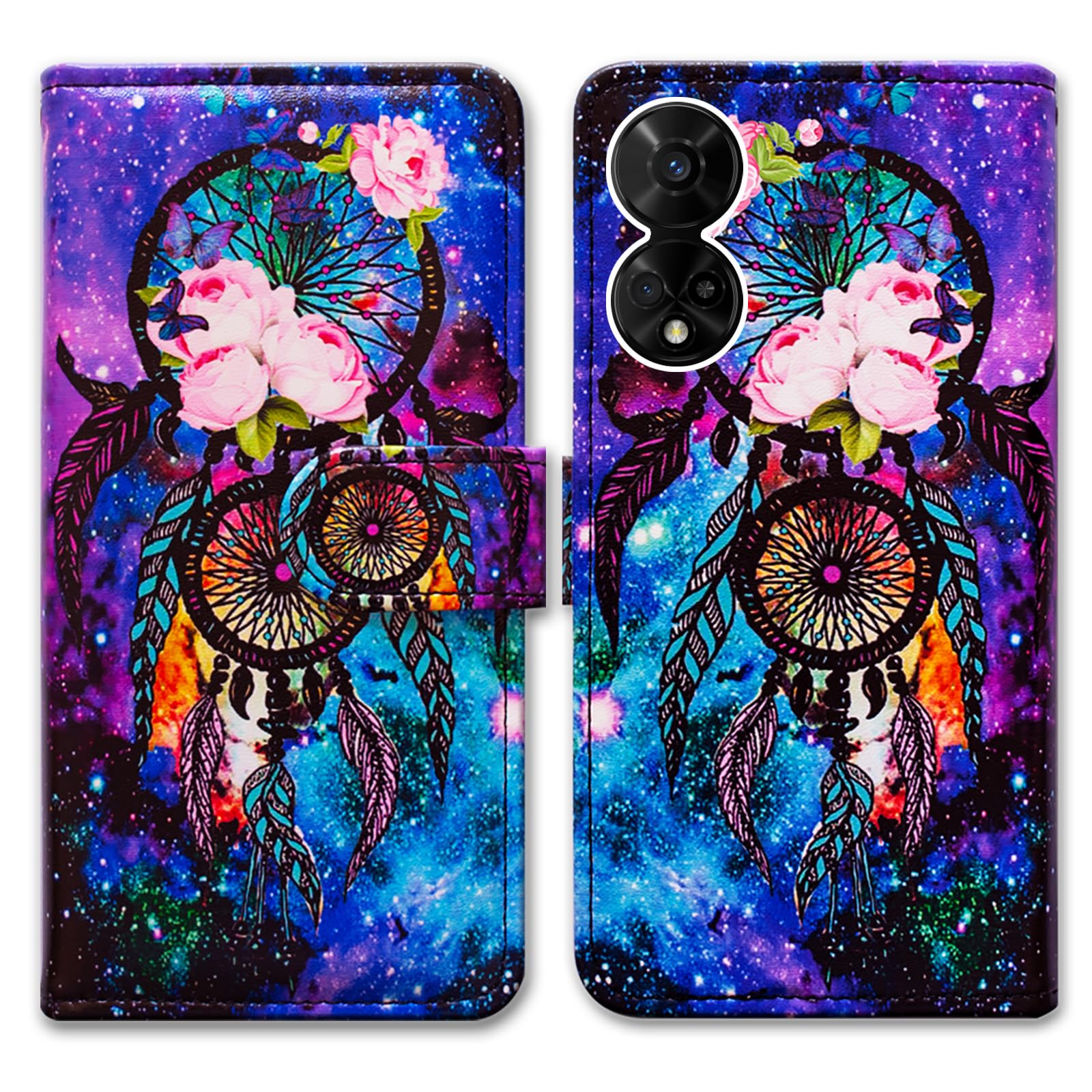 Bcov Case for TCL 50 XE 5G,Dream Catcher Galaxy Sky Leather Flip Phone Case Wallet Cover with Card Slot Holder Kickstand Case for TCL 50 XE 5G
