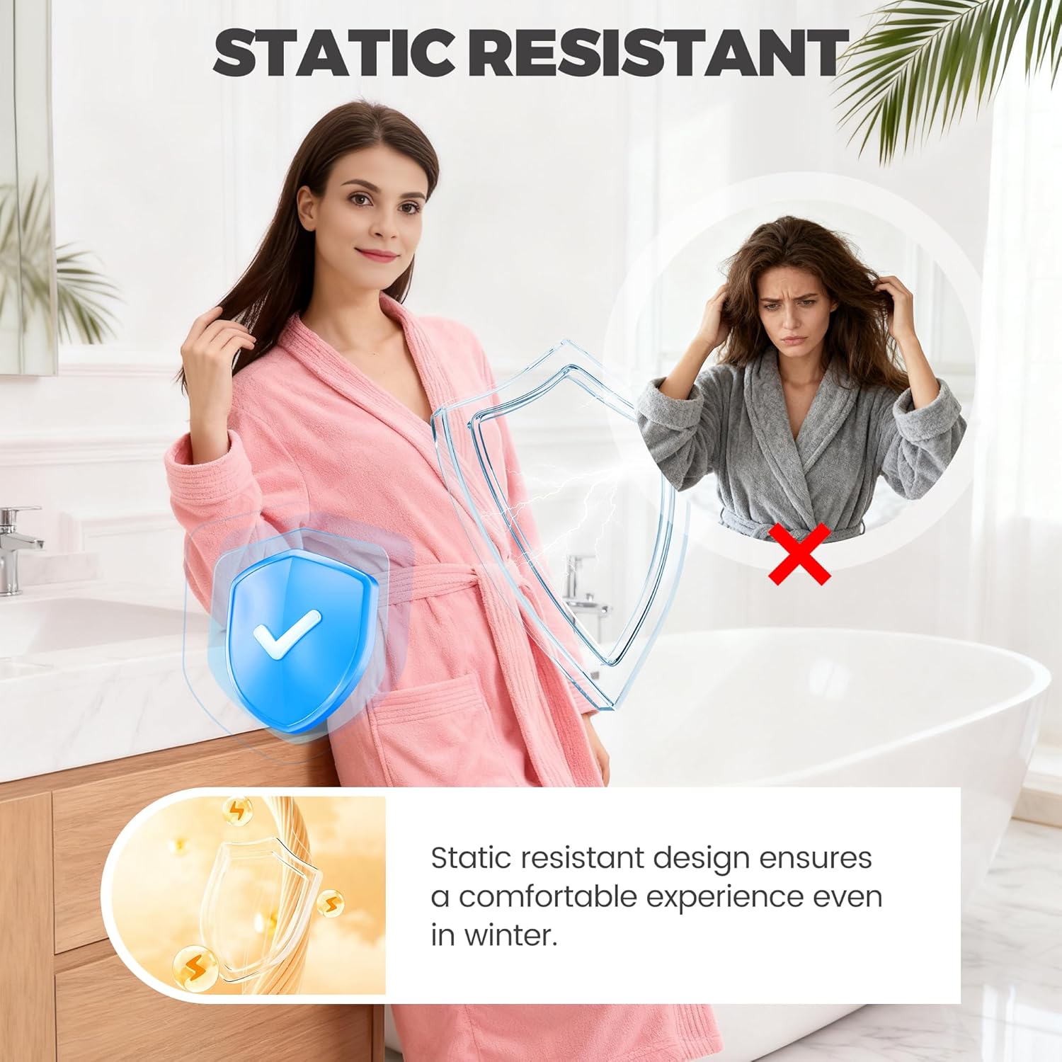Towel Robe for Women – Soft Absorbent Kimono Bathrobe, Quick-Dry Spa Shower & Hotel Use - Image 3