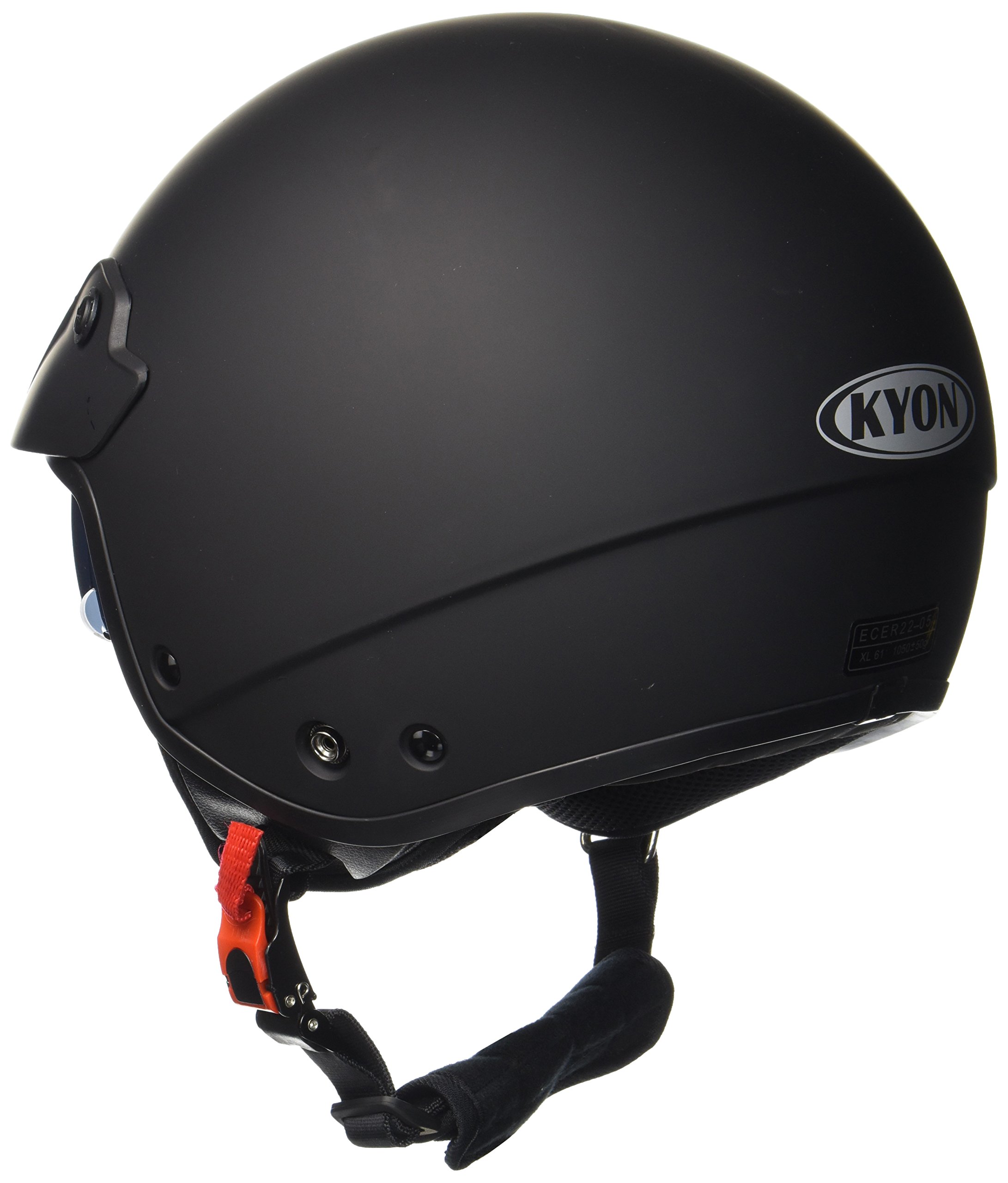 Casco Jet con Visiera Integrata, Nero, Taglia L